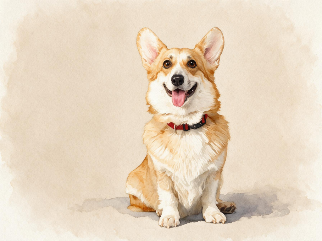 Standard Custom Watercolor Pet Portrait