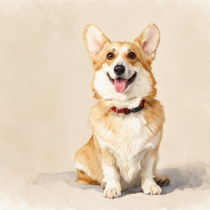 Standard Custom Watercolor Pet Portrait